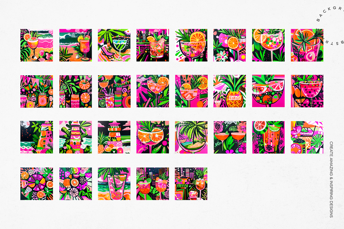 Poster Tropical Summer Vibes, a Seasonal Illustration by Lumeno (Photo 2 of 6)