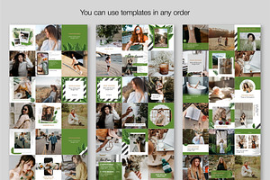 Green CANVA Instagram Template Kit