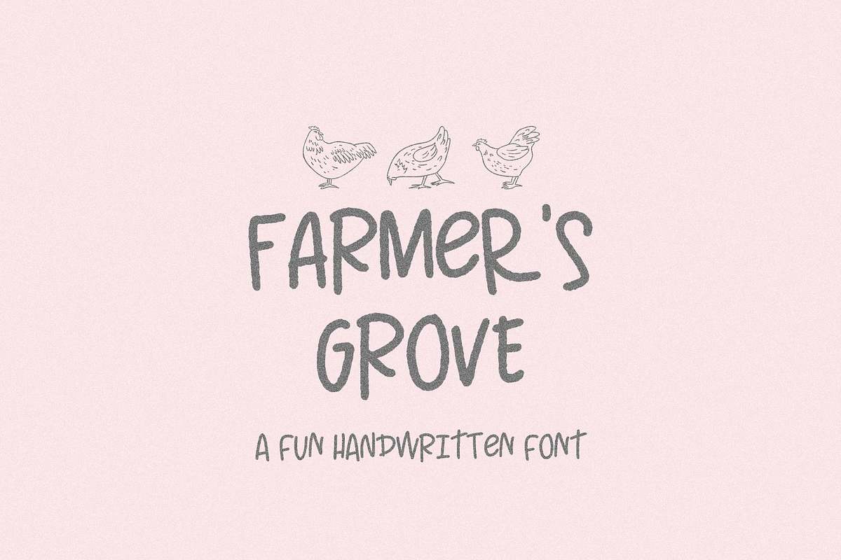 Farmer's Grove Handwritten Font, a Handwritten Font by Beck McCormick (Photo 1 of 10)