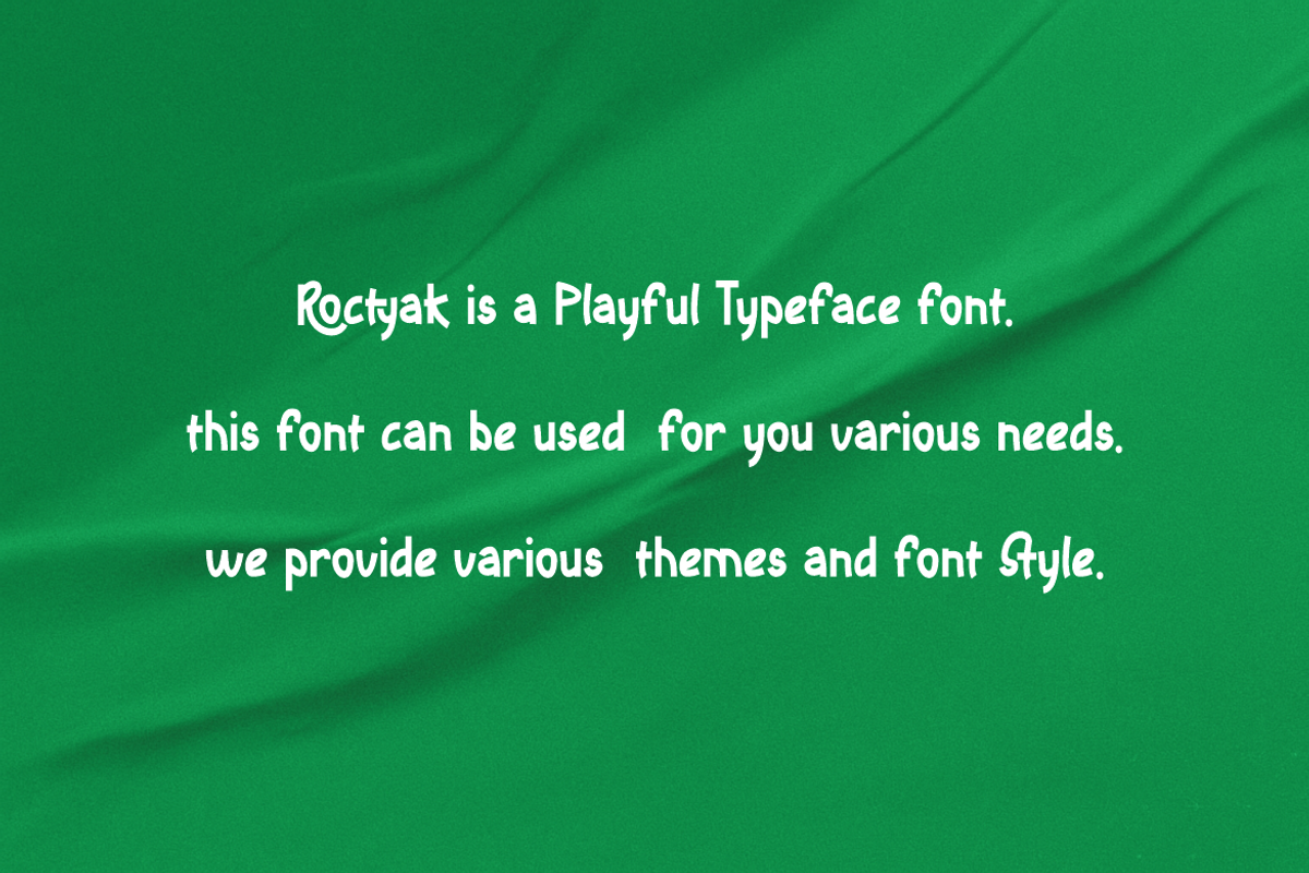 Roctyak - Comic Font, a Sans Serif Font by Iqsiart Studio (Photo 6 of 6)
