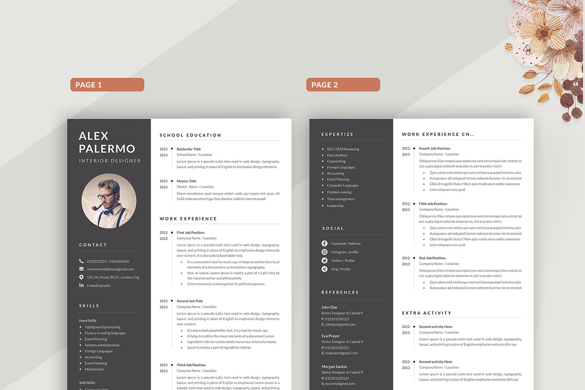 Resume Template Cv, a Resume Template by Estartshop (Photo 2 of 8)