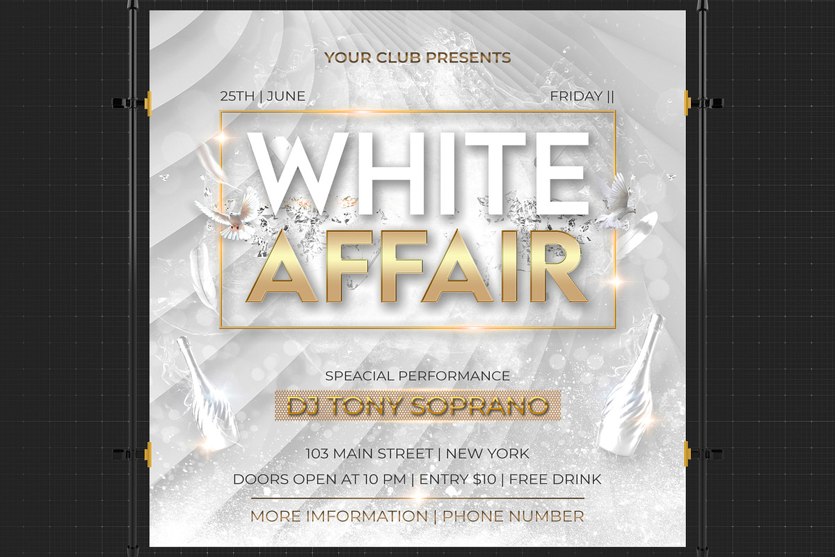 Party Flyer Template, a Flyer Template by UINVI Design (Photo 2 of 5)