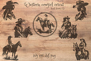 7 design western cowgirl, a Person Illustration by TaKong Magics (Thumbnail 1 of 8)