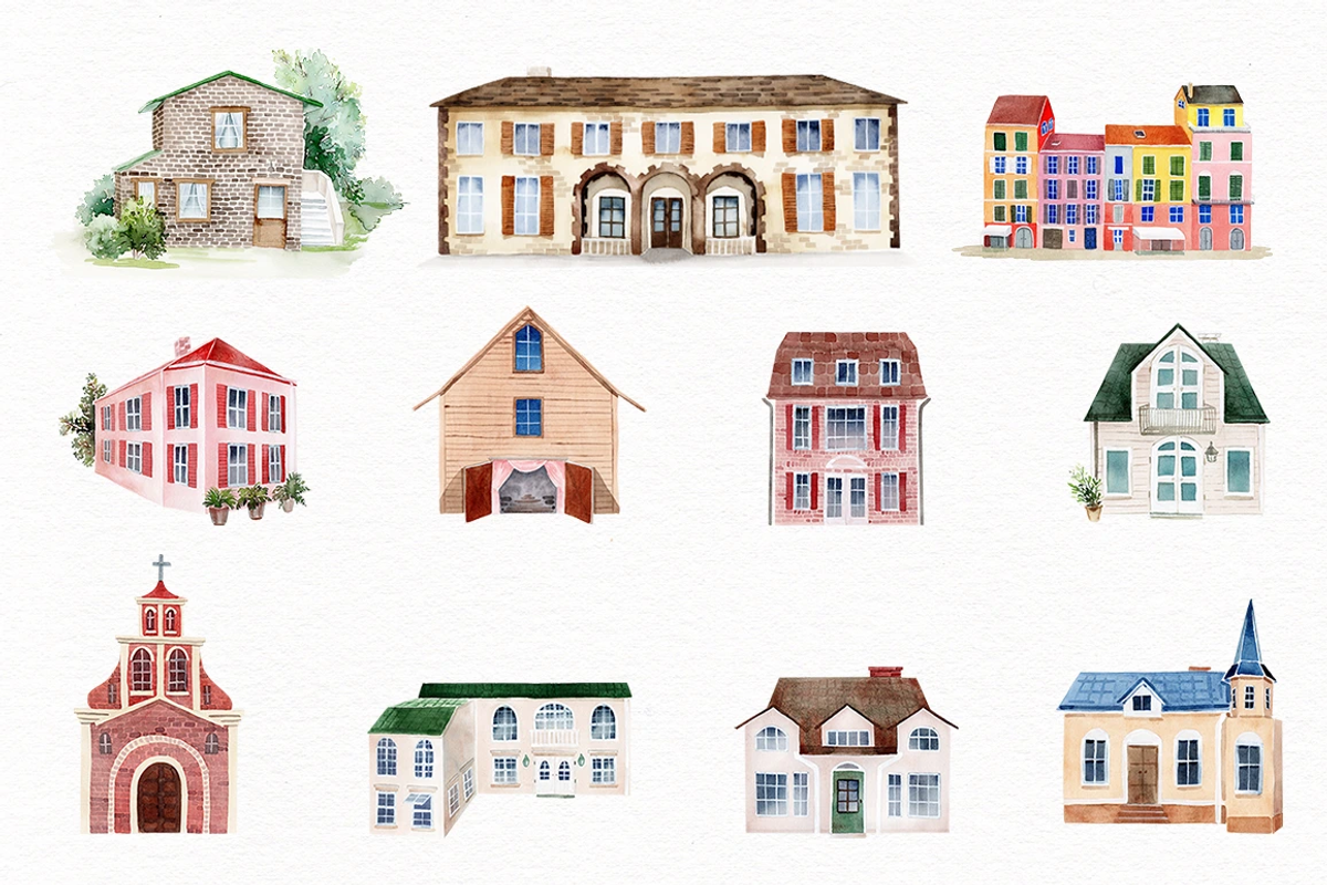Italian Summer Watercolor Bundle, an Illustration by Karma (Photo 11 of 37)