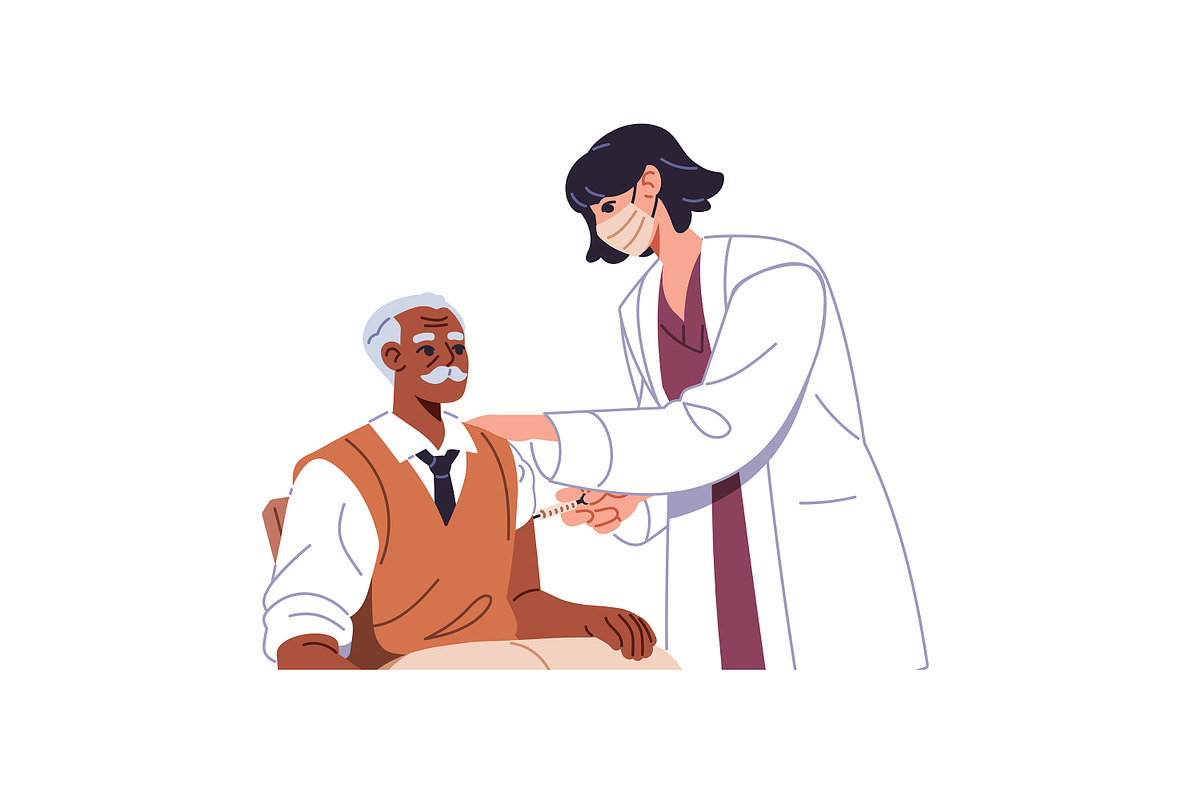 Vaccination of people set, a Healthcare Illustration by PaperTrident (Photo 2 of 8)