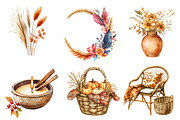 Boho Autumn Clipart, an Illustration by CreationArt (Thumbnail 4 of 5)