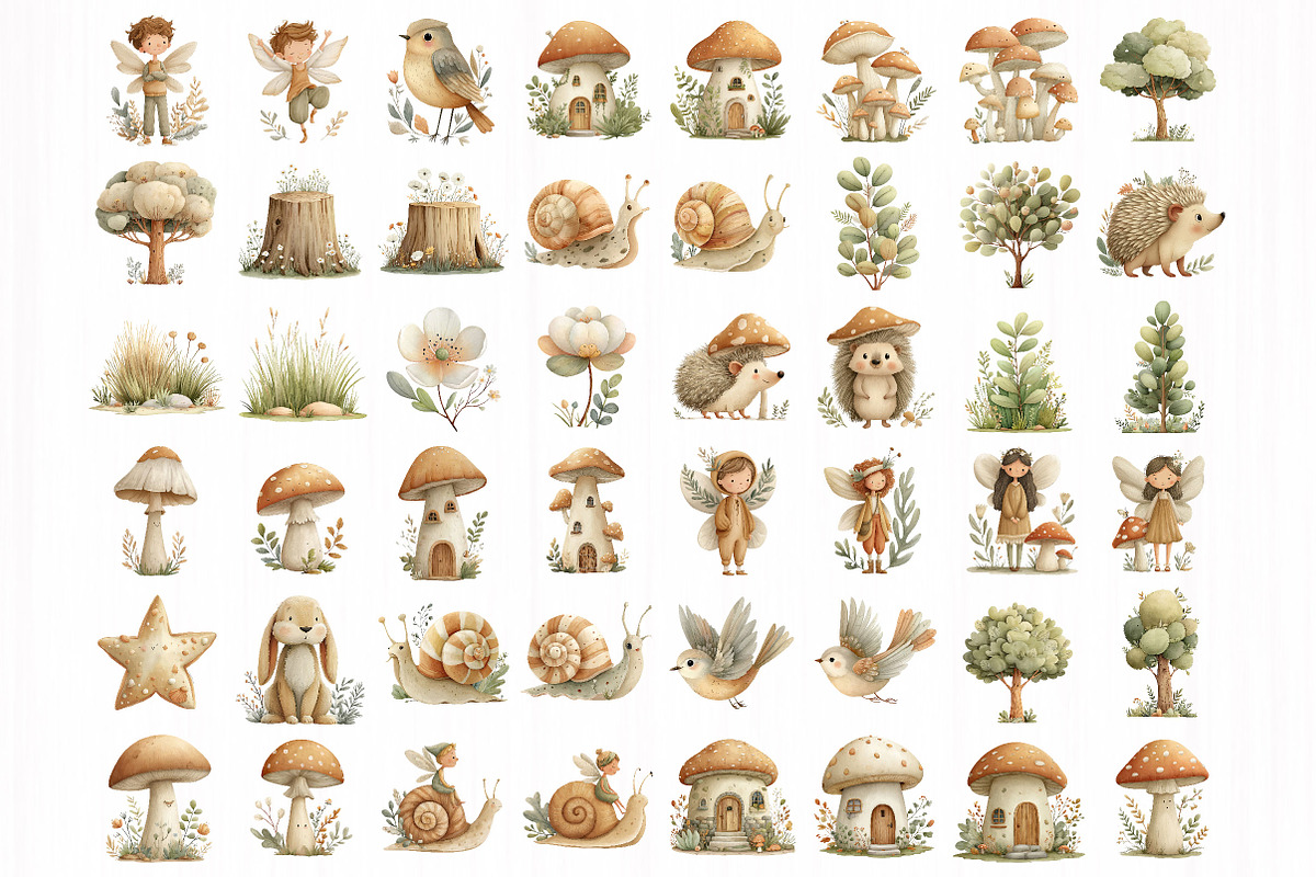 Mushroom Fairies. Kids collection, an Illustration by DreamCafeArt (Photo 2 of 9)