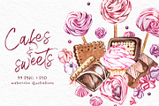 Cakes and sweets illustrations, a Decorative Illustration by Ann Astro (Thumbnail 4 of 17)