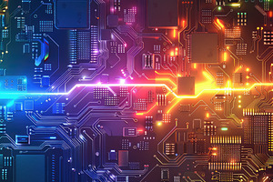 Colorful close-up view of an electro, a Photo by LOGOCREATIVE