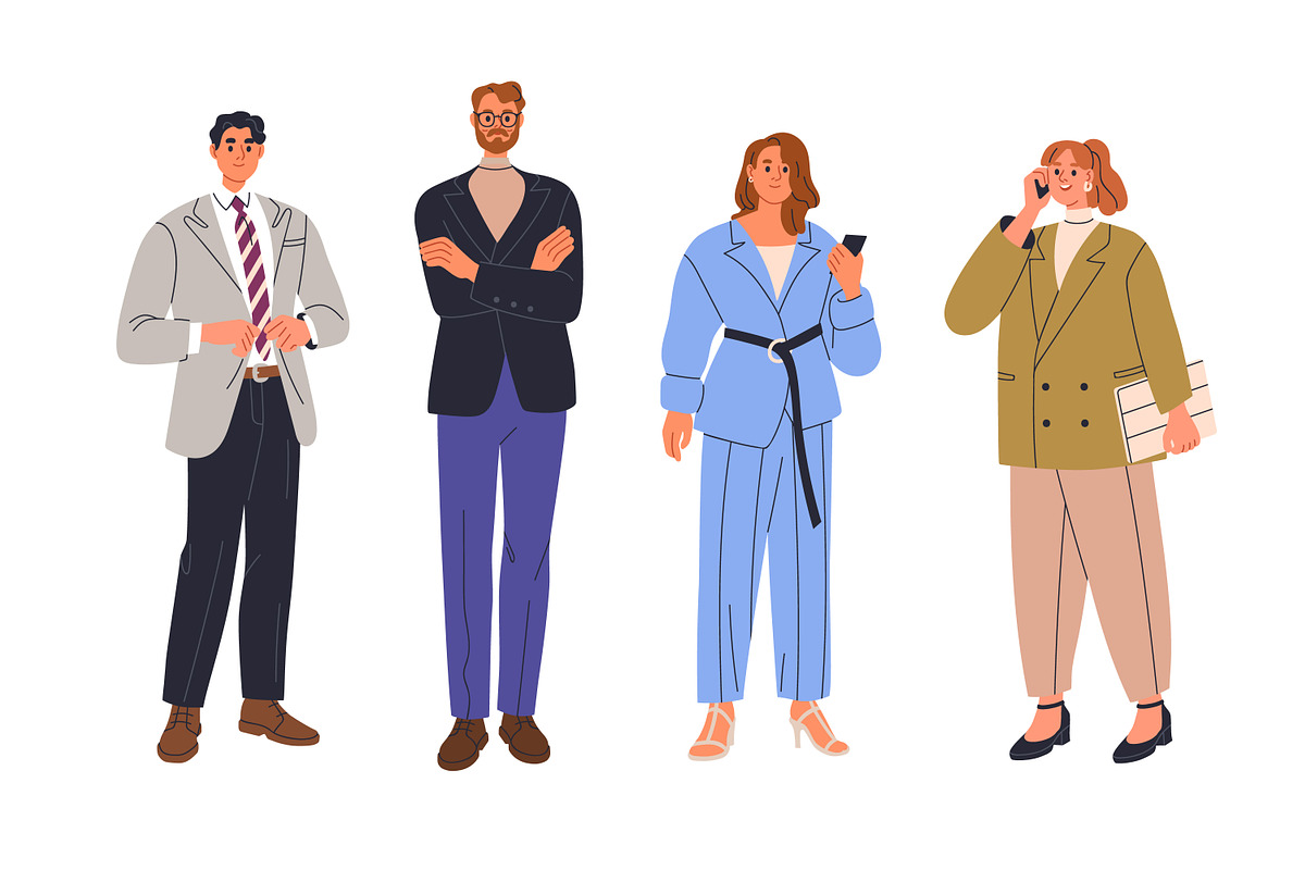 Diverse business people set, banner, a Person Illustration by Good Studio (Photo 12 of 17)