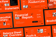 Orange Financial Report PPT, a Presentation Template by Aiyari Graphic (Thumbnail 1 of 5)