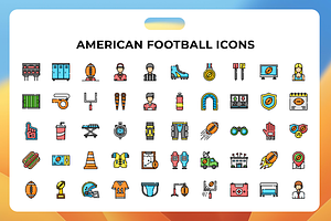 American Football Icons, a Duotone Icon by Wencory