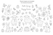 Easter Harmony Doodle Clipart, a Seasonal Illustration by Anna Druzhkova (Thumbnail 2 of 16)