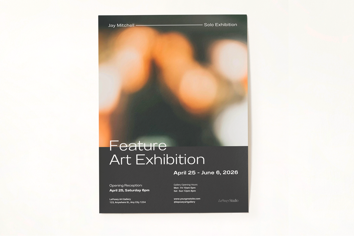 Minimal Exhibition Poster Template, a Poster Template by LePosey Studio (Photo 7 of 9)