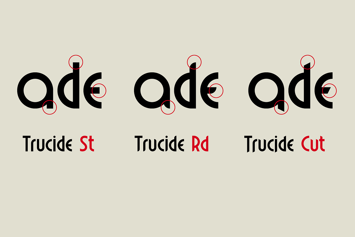 Trucide font family, a Sans Serif Font by vlad.berla (Photo 3 of 7)