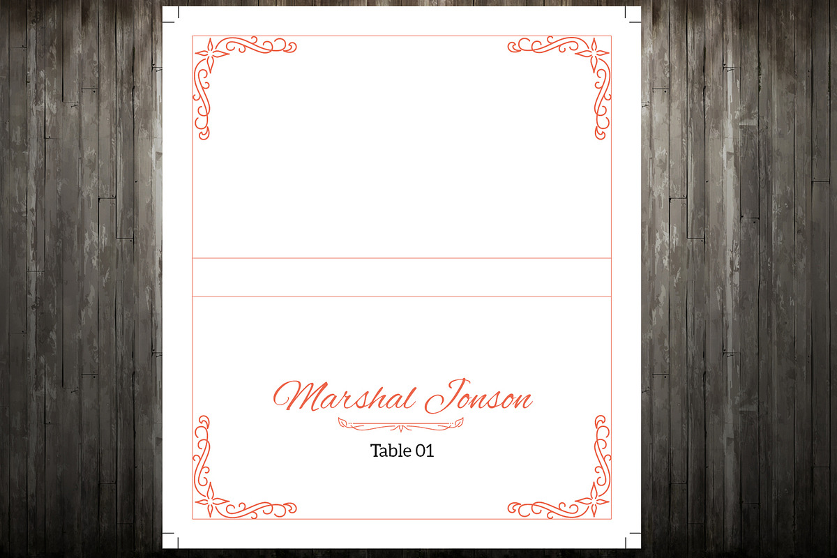 Wedding Place Card Template, a Stationery Template by retrographix (Photo 1 of 2)