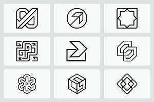 Geometric Abstract Logo Collection, a Branding & Logo Template by Vectorium Studio