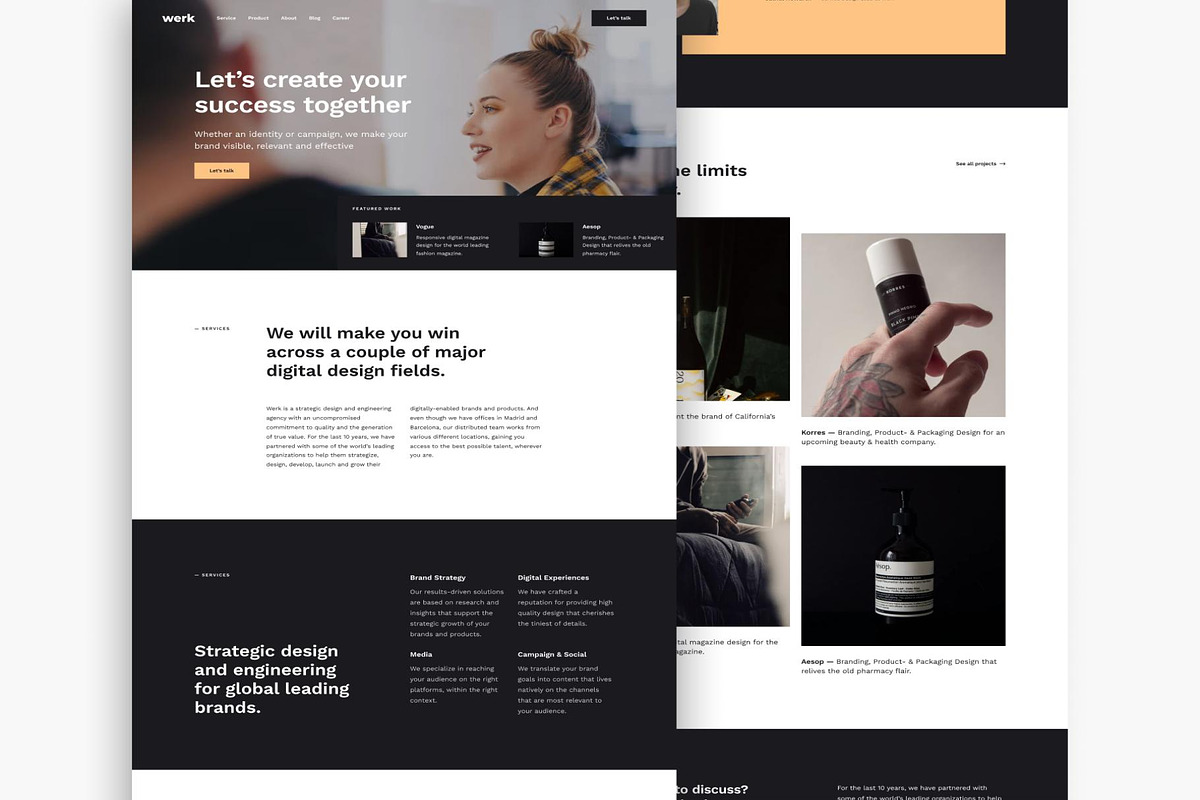 Werk UI 110 modern website layouts, an UI Kit Template by Lumina_ui_ux202 (Photo 10 of 10)
