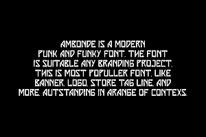 Ambonde - Punk & Funky Font