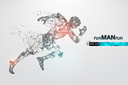 Silhouettes of running athlete, man, a Healthcare Illustration by Matrosovv (Thumbnail 3 of 4)