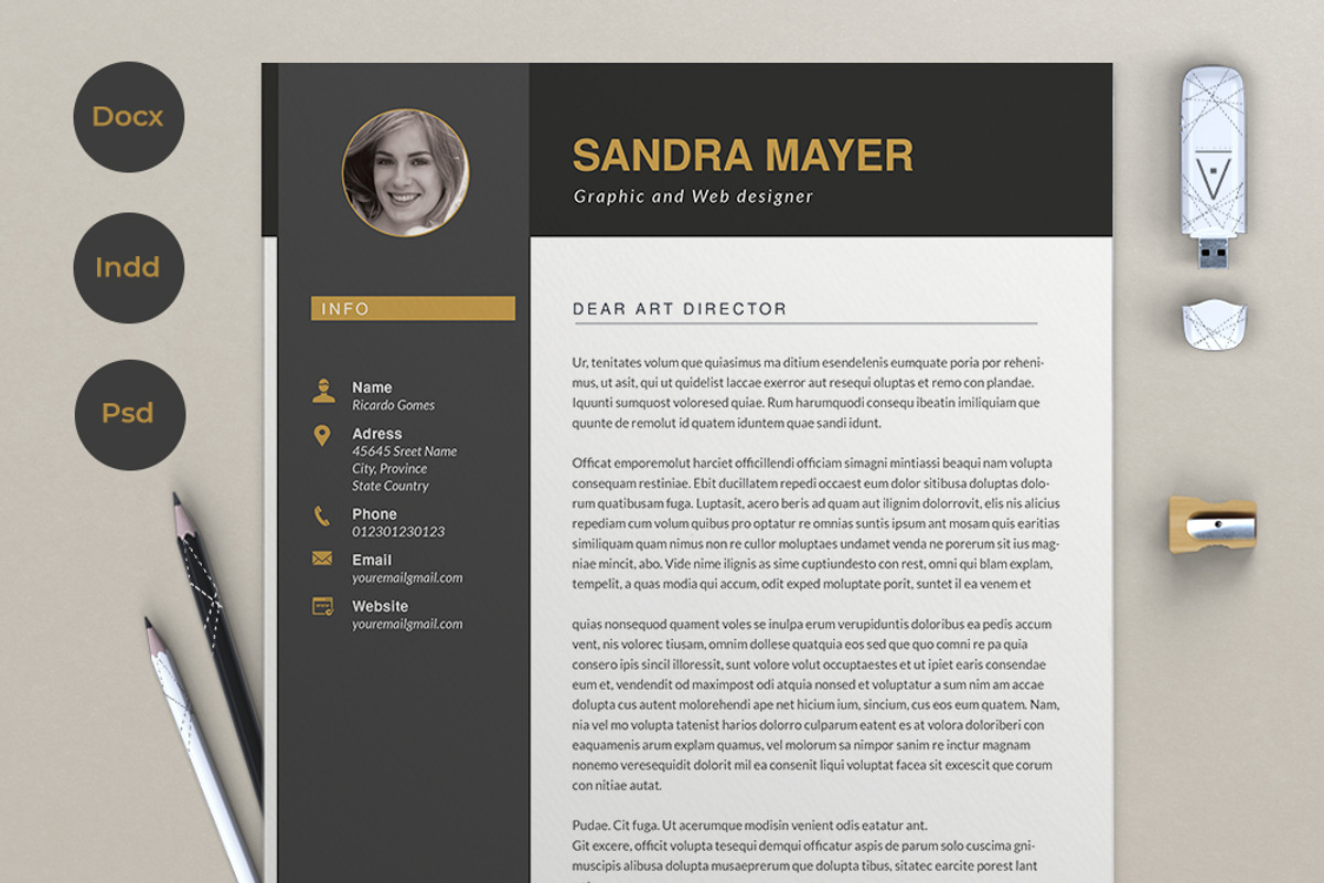 Resume Template B, a Resume Template by sz81 (Photo 3 of 4)
