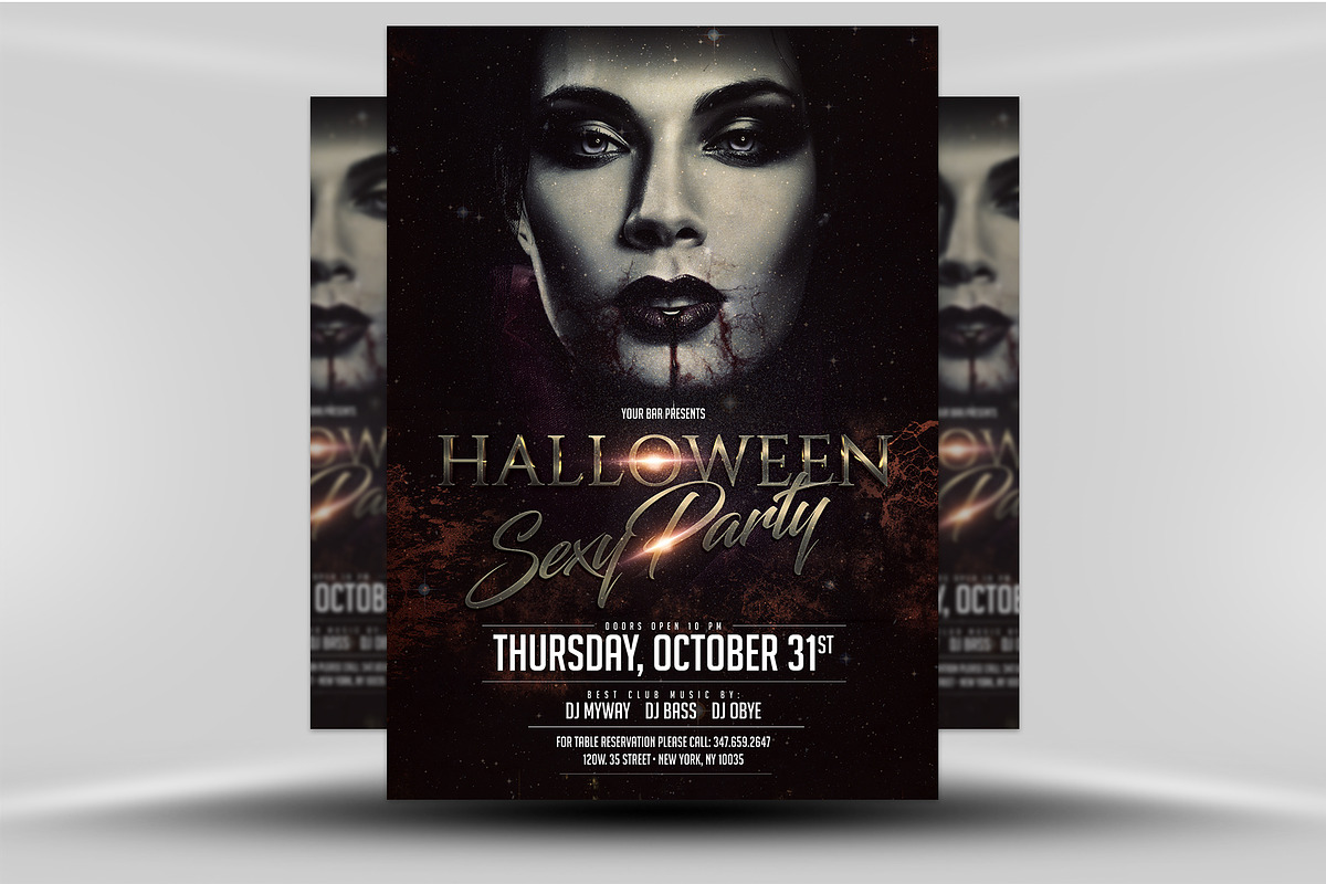 Halloween Party Flyer, a Flyer Template by MadridNYC (Photo 1 of 3)