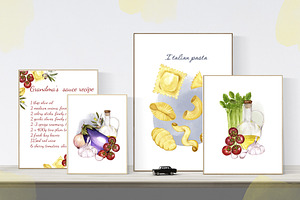 Italian Cuisine Clipart Set