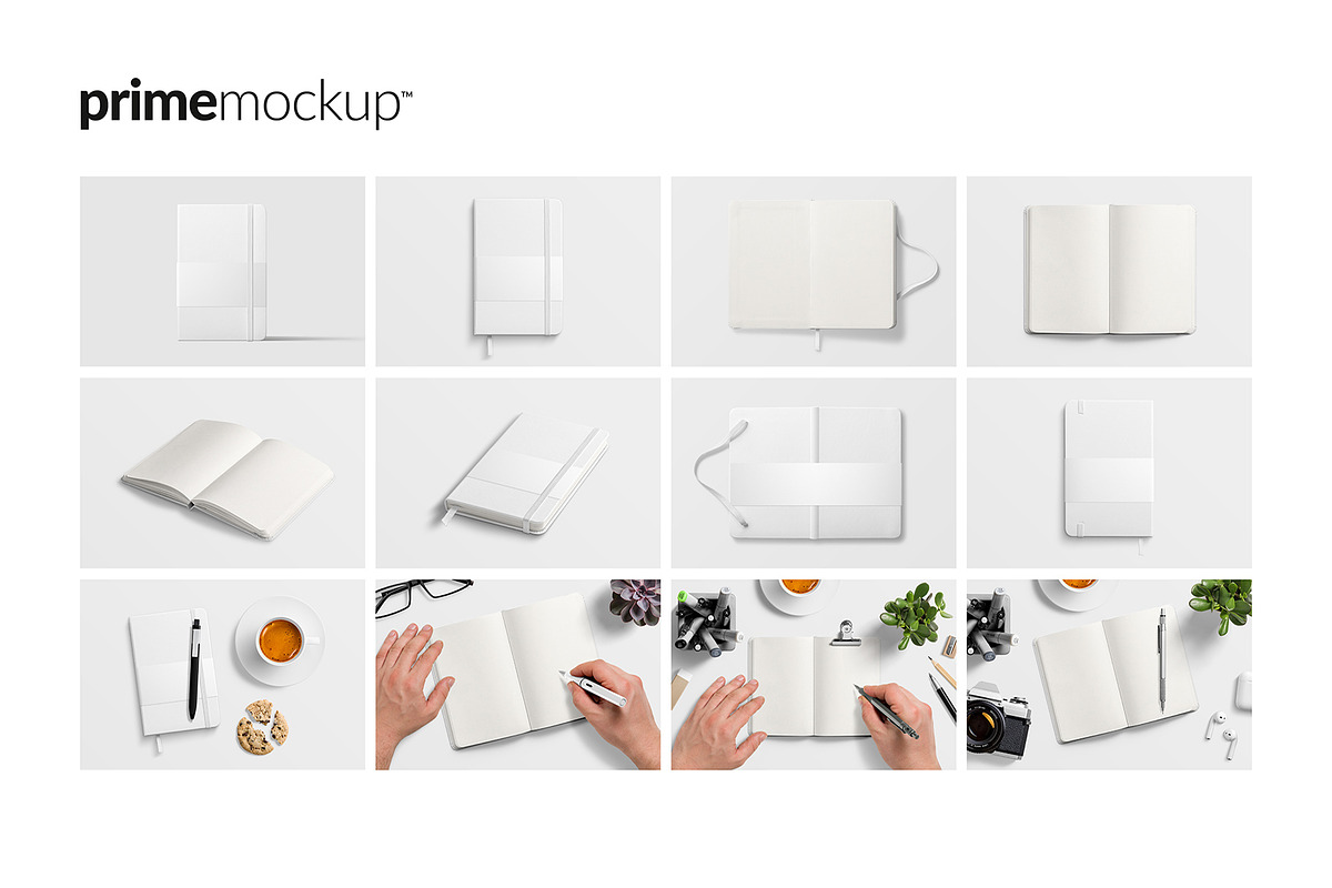 Leather Notebook Hardcover Mockup, a Books & Magazine Mockup by PrimeMockup (Photo 14 of 16)