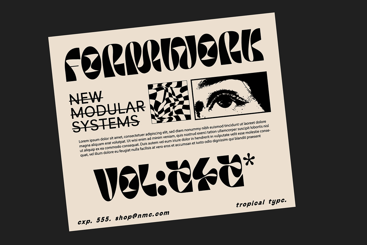 NEW WAVE - display font, a Sans Serif Font by Tropical Type (Photo 5 of 11)