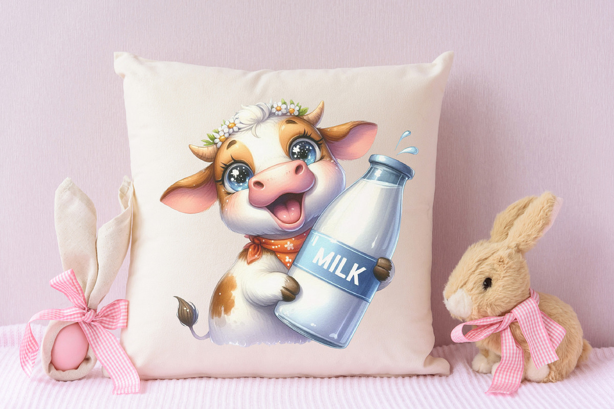 Funny Cow Sublimation Clipart, an Illustration by RobertsArt (Photo 7 of 7)