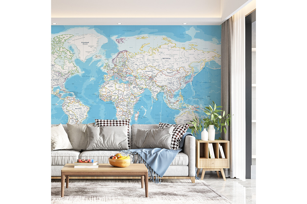 Vector World Map - Large&Detailed, a Decorative Illustration by PorcuPen Works (Photo 7 of 9)