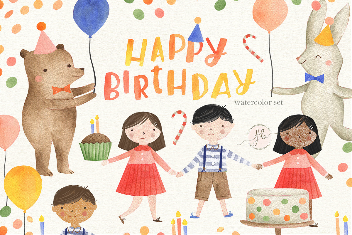Watercolor Bundle, an Animal Illustration by Flora+Bear (Photo 30 of 32)