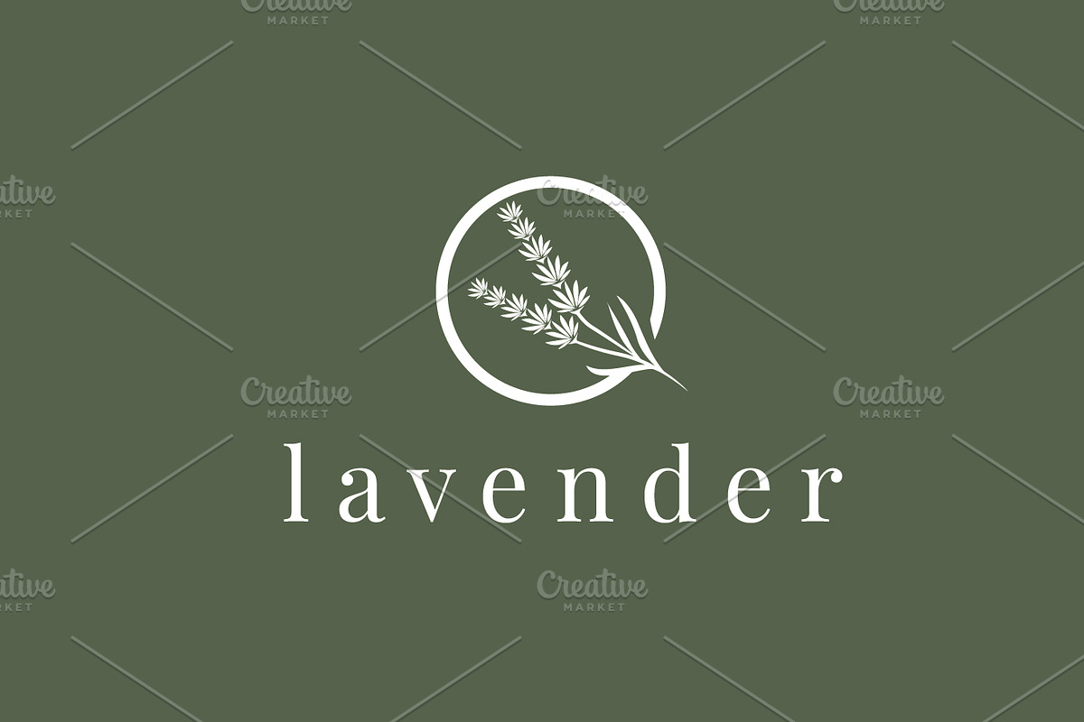 Lavender Logo Simple Elegant Flower, a Branding & Logo Template by Maylianaw28
