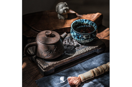 Enjoy a serene Tea Ceremony with a, an Arts & Entertainment Photo by Media Whale Stock