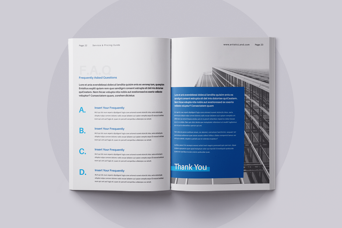 Service & Pricing Guide | Canva, a Brochure Template by ArtisticLand (Photo 9 of 11)