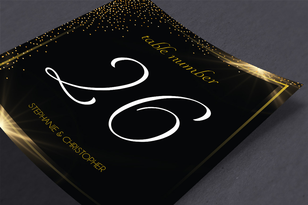 Black Gold Wedding Invitation Suite, an Invitation Template by Elegrad Design Agency (Photo 5 of 9)