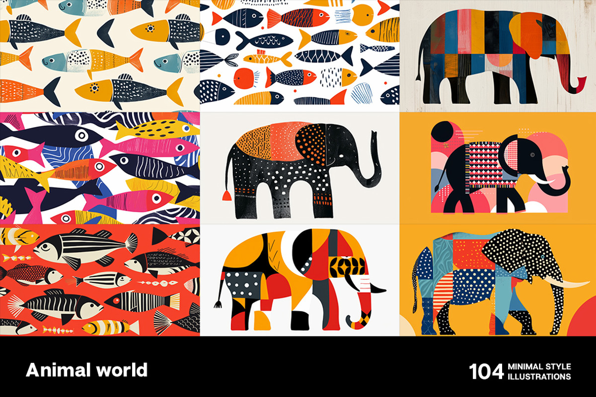 Animal world. 104 images, an Animal Illustration by Handmadefont (Photo 8 of 17)
