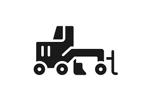 Grader black glyph icon, an Icon by IMG Visuals