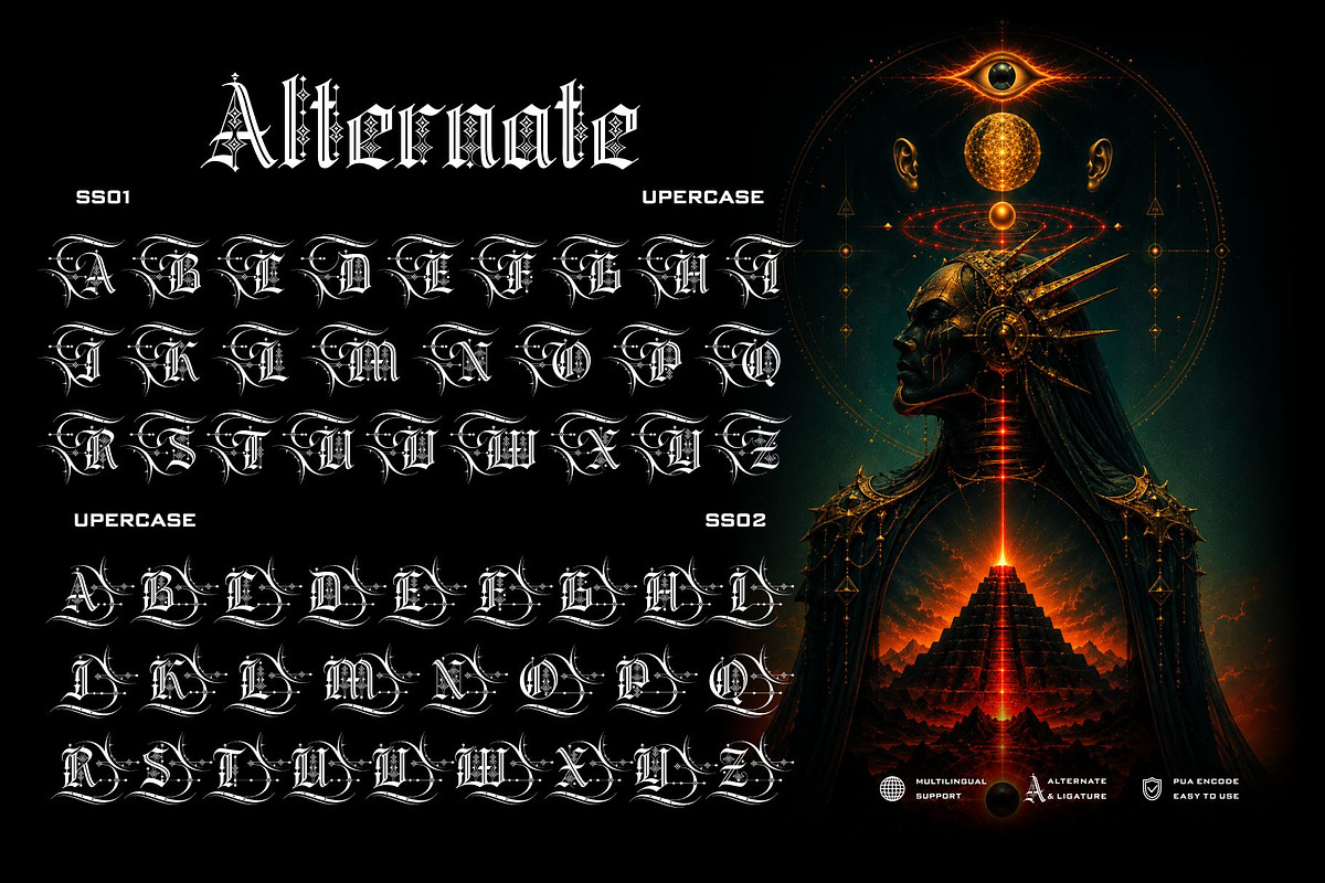 Magic Round Typeface, a Blackletter Font by alit design (Photo 3 of 18)