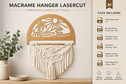Beach Sunset Macrame Hanger Lasercut, an Object Graphic by OTVEY DESIGN (Thumbnail 4 of 13)