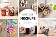 12 Labels Mockup Bundle, a Household Mockup by Little Jimi Shop (Thumbnail 1 of 12)