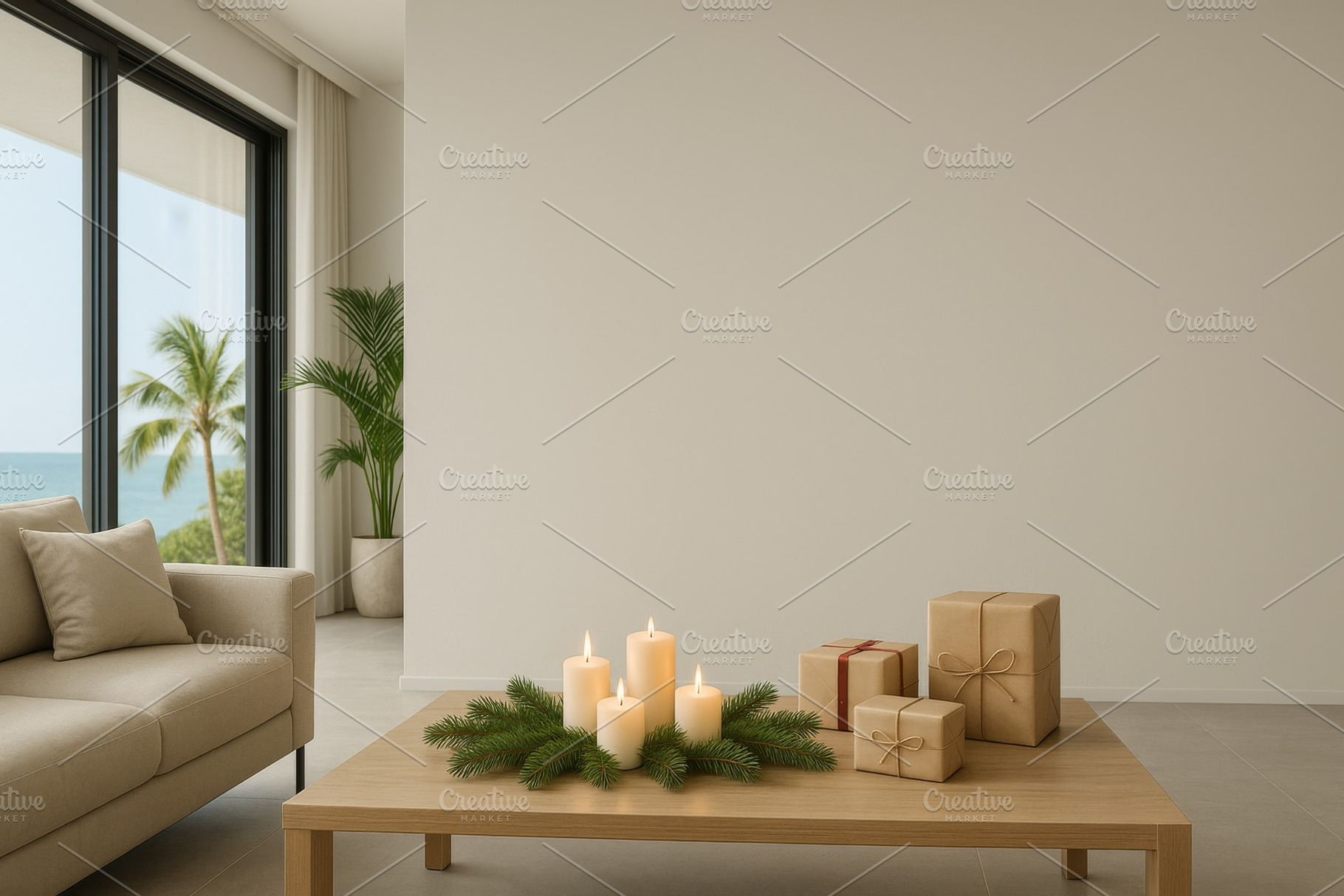 Christmas holiday decorations with c, a Photo by Dvoevnore photos