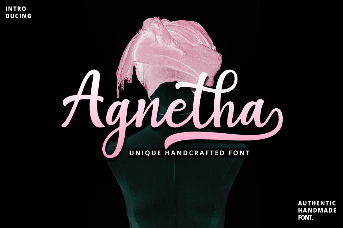 Agnetha, a Script Font by Uloel Design (Photo 1 of 6)