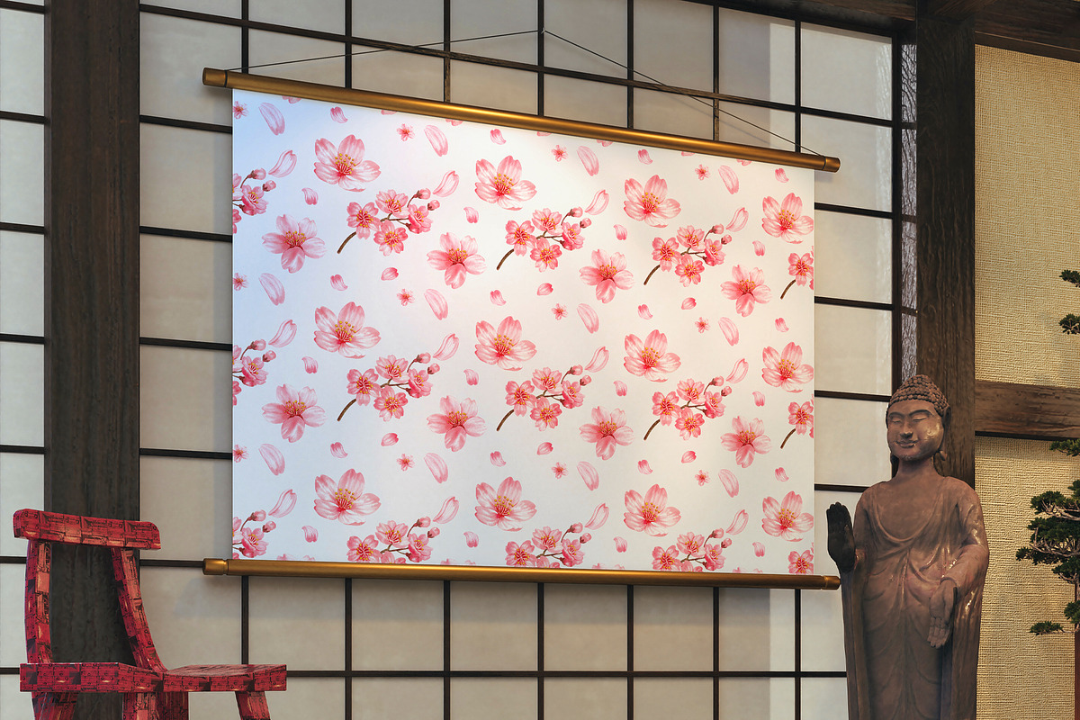 Sakura Harmony – Watercolor, a Seasonal Illustration by CreativeValuation (Photo 6 of 12)