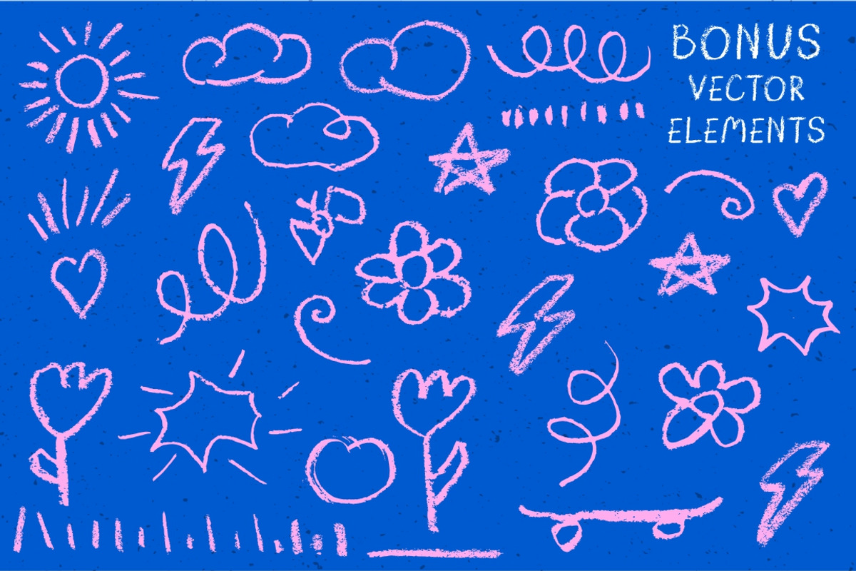Dos Crayones 2 textured fonts, a Handwritten Font by Fat Hamster (Photo 14 of 18)