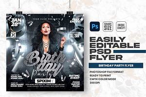 Birthday Party Flyer Design Template, a Flyer Template by Shajib Shikder
