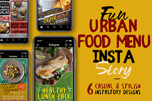 Fun Urban Food Menu Insta Stories