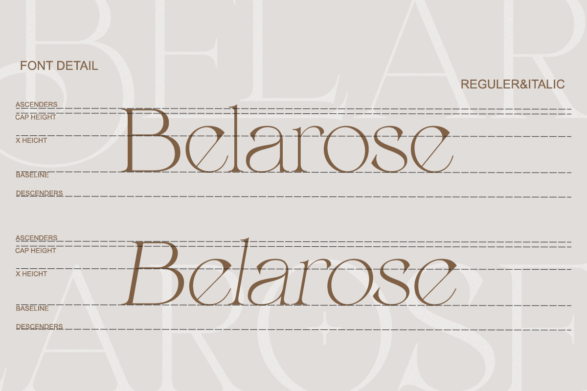 Belarose - Modern Elegant Serif, a Serif Font by Qweera Studio (Photo 7 of 12)
