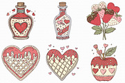 Whimsical Sweet Valentine Clipart, an Illustration by Libby Wishes (Thumbnail 4 of 8)