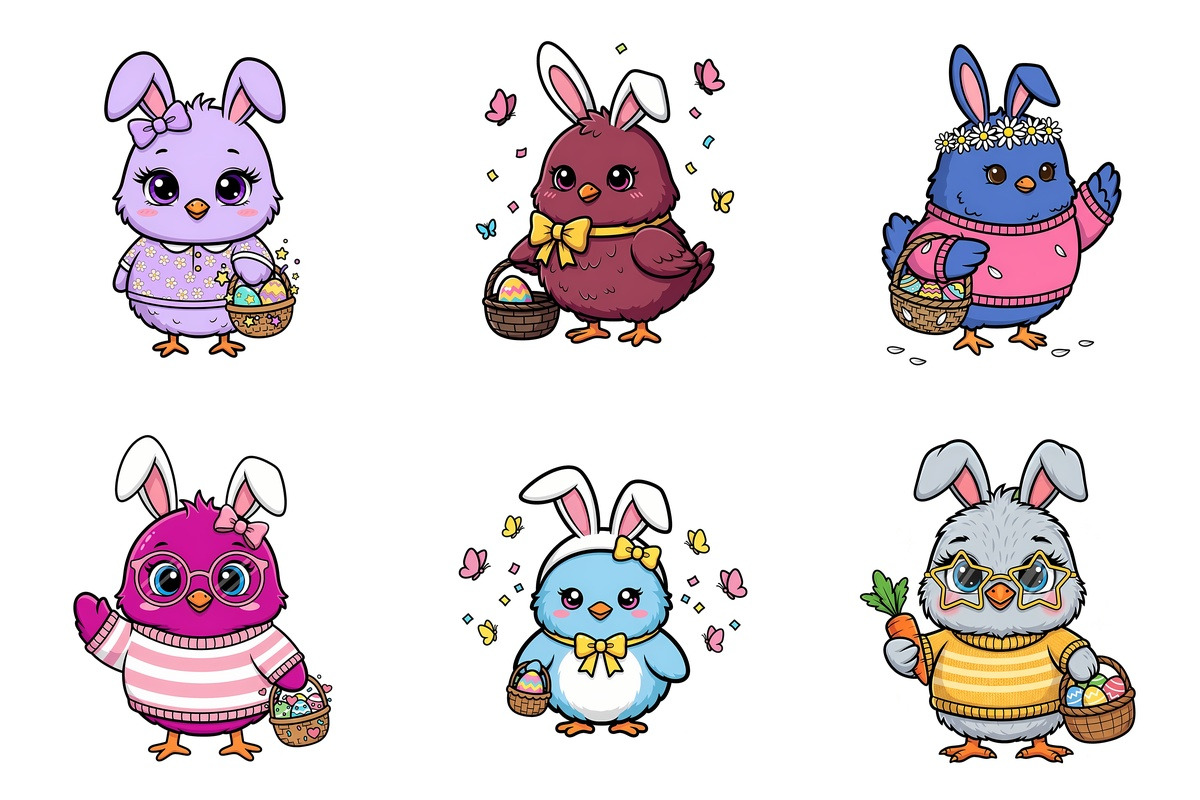 100 Kawaii Easter Chicks Transparent, an Object Graphic by XPERTDESIGNER (Photo 9 of 18)